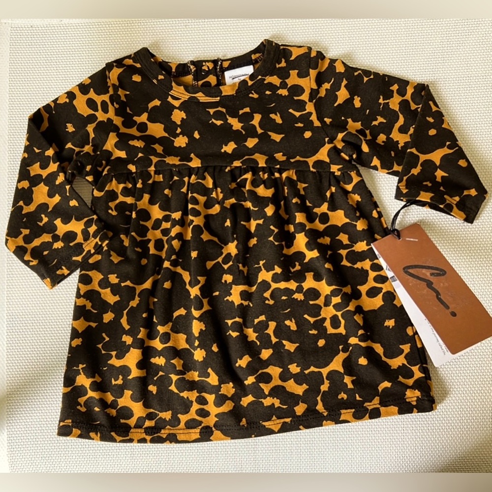 Nordstrom Babies' Cristina Martinez Graphic Dress, Brown Bloom